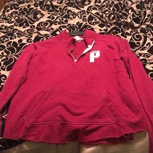 PINK half zip hoodie